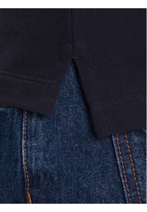 GANT - Gant Polo Shield 4202231 Granatowy Slim Fit. Typ kołnierza: polo. Kolor: niebieski. Materiał: bawełna