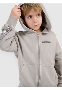4f - 4F Bluza dresowa loose z kapturem chłopięca - szara 134/140 (8-10 lat). Typ kołnierza: kaptur. Kolor: szary. Materiał: dresówka. Sezon: lato. Styl: vintage #2