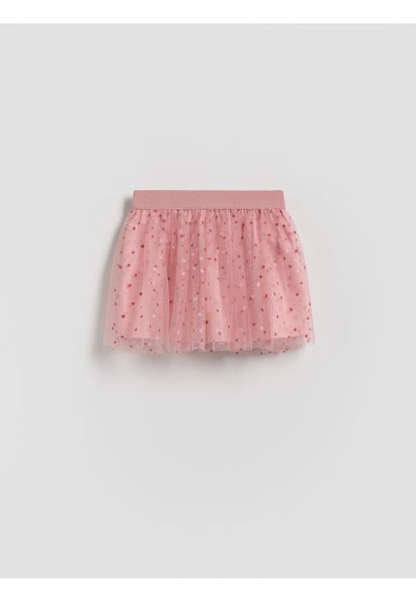 Reserved - Tiulowa spódniczka - różowy. Kolor: różowy. Materiał: tiul