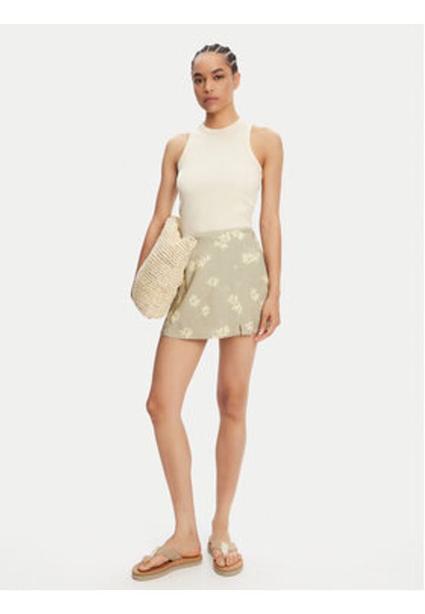 RVCA Spódnica mini Reform 23B141501 Zielony Regular Fit. Kolor: zielony. Materiał: bawełna