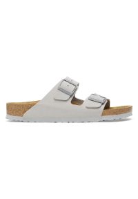 Klapki Birkenstock Arizona Bs 1027696 szare. Kolor: szary. Materiał: syntetyk, skóra, materiał, welur. Wzór: paski. Styl: retro