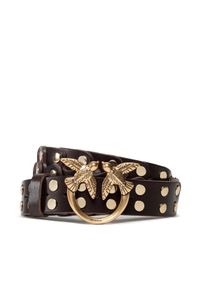 Pinko Pasek Damski Love Puzzle Belt H3 20222 PLT01 1H2146.A086 Brązowy. Kolor: brązowy. Materiał: skóra