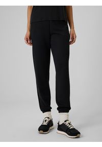 4f - 4F Spodnie dresowe joggery z modalem damskie - czarne S. Kolor: czarny. Materiał: dresówka #2