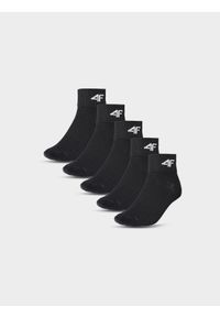 4f - 4F Skarpetki krótkie (5-pack) chłopięce - czarne 35-37. Kolor: czarny #1