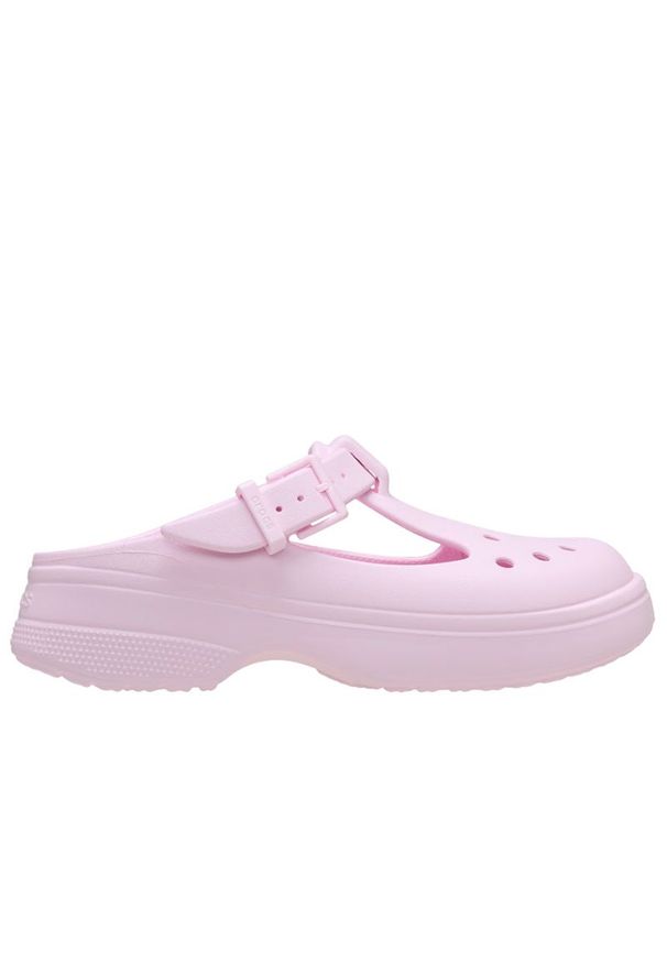 Klapki damskie Crocs Classic Mary Jane 210581-6ZW - różowe. Kolor: różowy. Materiał: materiał. Obcas: na platformie. Styl: elegancki