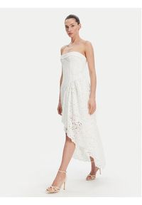 BARDOT Sukienka koktajlowa Felicidad Strapless 59843DB Biały Regular Fit. Kolor: biały. Materiał: bawełna. Styl: wizytowy