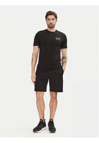 EA7 Emporio Armani T-Shirt 7M000299 AF13739 UC001 Czarny Slim Fit. Kolor: czarny. Materiał: wiskoza