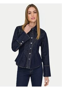 only - ONLY Koszula jeansowa Perla 15359156 Granatowy Slim Fit. Kolor: niebieski. Materiał: bawełna #6