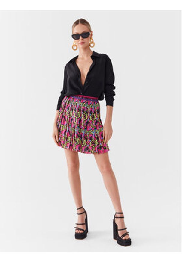 Versace Jeans Couture Spódnica plisowana 74HAE820 Różowy Regular Fit. Kolor: różowy. Materiał: syntetyk