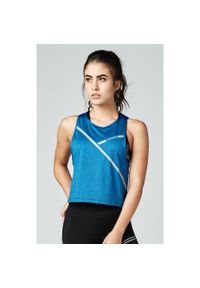 Koszulka fitness damska niebieska STRONG ID Align Loose. Kolor: niebieski. Materiał: poliester. Sport: fitness