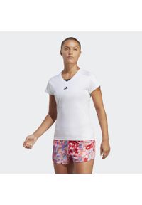 Adidas - Koszulka AEROREADY Train Essentials Minimal Branding V-Neck. Typ kołnierza: dekolt w serek. Kolor: biały. Materiał: poliester, materiał, elastan #1