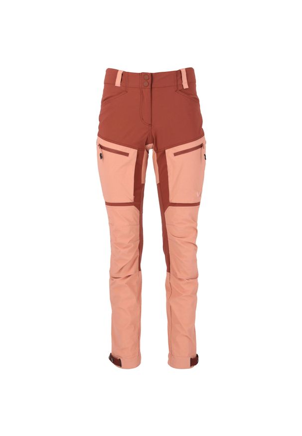 Spodnie trekkingowe damskie Whistler Kodiak. Kolor: wielokolorowy, czerwony, różowy. Sezon: lato. Sport: turystyka piesza