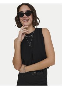 only - ONLY Top Aris 15364287 Czarny Loose Fit. Kolor: czarny. Materiał: wiskoza #3