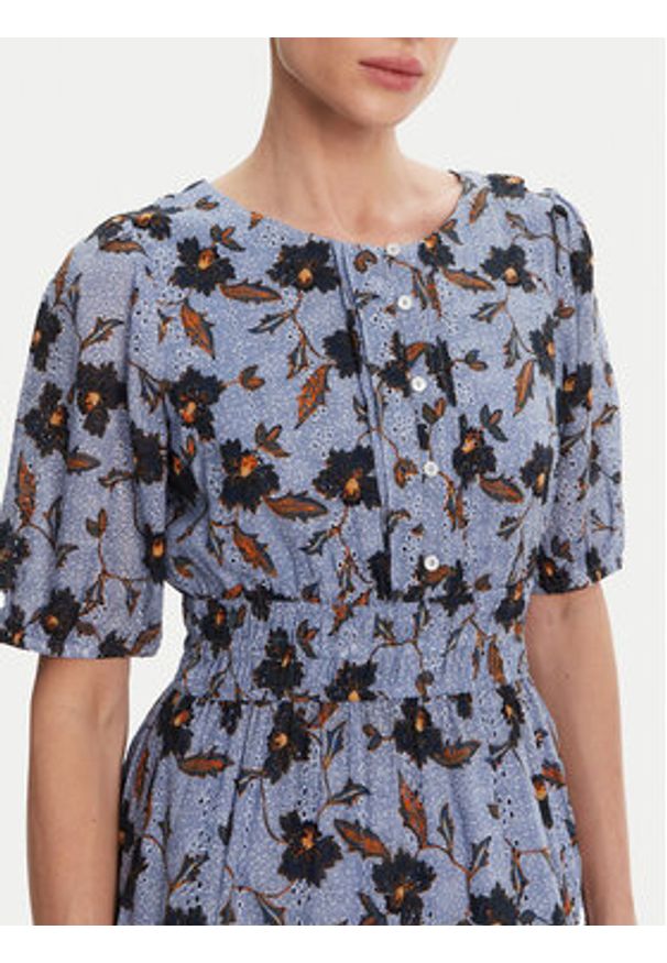 Pepe Jeans Sukienka letnia Eva PL953695 Błękitny Regular Fit. Kolor: niebieski. Materiał: bawełna. Sezon: lato