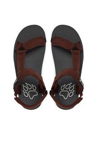 Jack Wolfskin Sandały Taiga A65621 Brązowy ciemny. Kolor: brązowy. Materiał: materiał #2