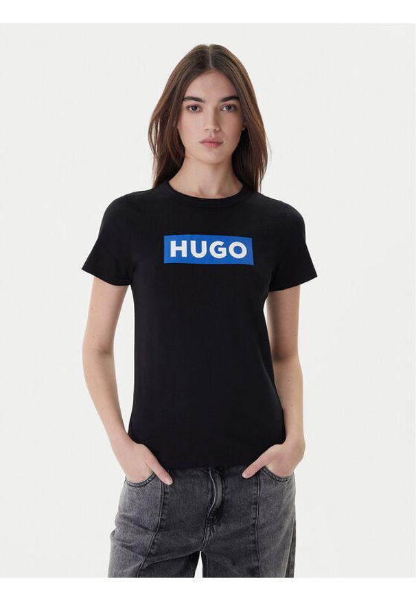 Hugo - HUGO T-Shirt Classic 50510772 Czarny Regular Fit. Kolor: czarny. Materiał: bawełna