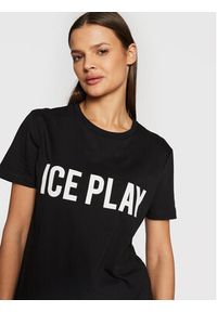 Ice Play T-Shirt 22I U2M0 F021 P400 9000 Czarny Relaxed Fit. Kolor: czarny. Materiał: bawełna