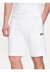 BOSS - Boss Szorty sportowe Headlo 1 50482912 Biały Regular Fit. Kolor: biały. Materiał: bawełna. Styl: sportowy #1