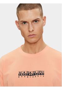 Napapijri T-Shirt NP0A4H8S Różowy Regular Fit. Kolor: różowy. Materiał: bawełna #4