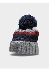 4f - Czapka zimowa męska. Kolor: wielokolorowy. Materiał: wełna. Wzór: ze splotem. Sezon: zima #1