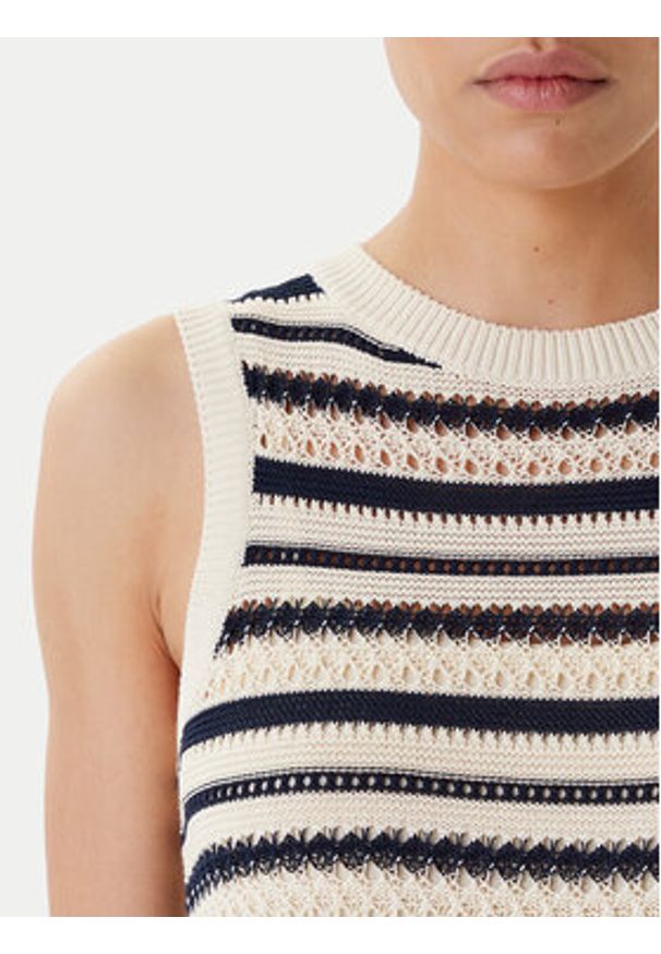 TOMMY HILFIGER - Tommy Hilfiger Sukienka dzianinowa WW0WW45649 Beżowy Slim Fit. Kolor: beżowy. Materiał: bawełna