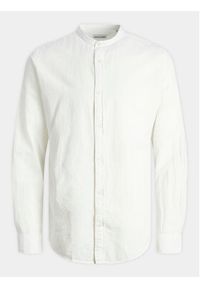 Jack & Jones - Jack&Jones Koszula 12248581 Biały Slim Fit. Kolor: biały. Materiał: len #6