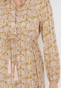 Born2be - Żółta Sukienka Basinna. Kolor: żółty. Typ sukienki: koszulowe. Styl: klasyczny, elegancki. Długość: maxi #5