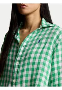 Polo Ralph Lauren Koszula 211935130003 Zielony Relaxed Fit. Typ kołnierza: polo. Kolor: zielony. Materiał: len #2