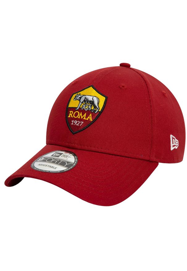 New Era - Czapka z daszkiem męska Core 9FORTY AS Roma Cap. Kolor: czerwony. Materiał: bawełna