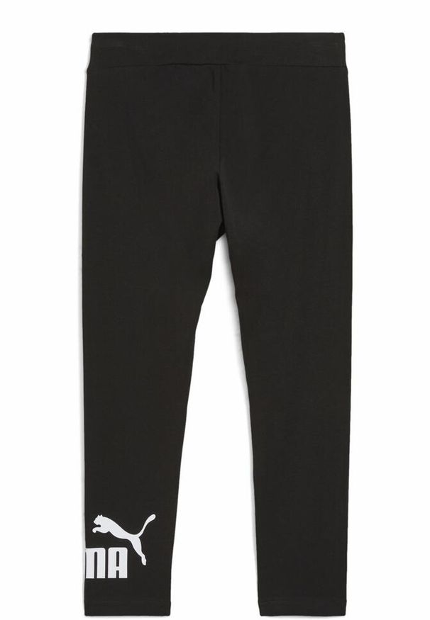 Puma - Damskie legginsy 3/4 z małym logo No. 1 ESS PUMA Black. Kolor: czarny. Materiał: guma. Wzór: nadruk