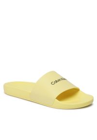 Klapki Calvin Klein Pool Slide Rubber HM0HM00455 Acacia LAF. Kolor: żółty