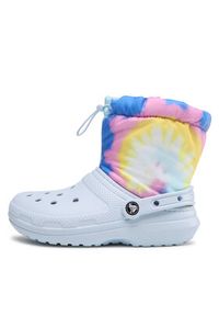 Crocs Śniegowce Classic Lined Neo Puff Tie Dye 207328 Kolorowy. Materiał: materiał. Wzór: kolorowy