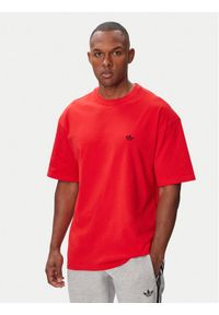 Adidas - adidas T-Shirt Trefoil Essentials HZ1003 Czerwony Loose Fit. Kolor: czerwony. Materiał: bawełna #1