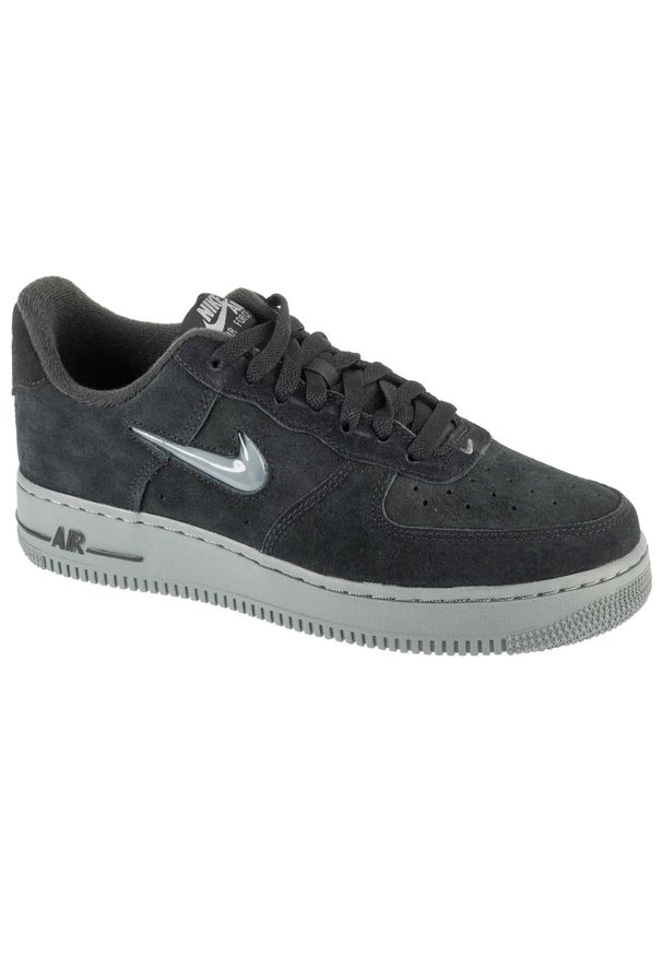 Nike - Buty sportowe Sneakersy męskie, Air Force 1. Kolor: czarny. Model: Nike Air Force. Sport: turystyka piesza