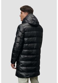 Blauer USA - BLAUER Czarna długa kurtka męska Carver Raincoat Long Jackets, Rozmiar M. Kolor: czarny. Materiał: puch, poliamid. Długość: długie