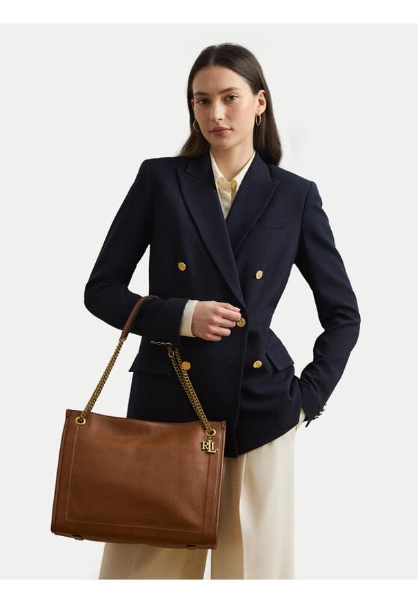 Lauren Ralph Lauren - LAUREN RALPH LAUREN Torebka 431969352001 Brązowy. Kolor: brązowy. Materiał: skórzane