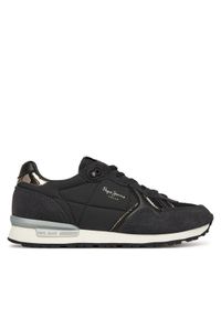 Pepe Jeans Sneakersy Brit Mirror W PLS400004 Czarny. Kolor: czarny. Materiał: materiał