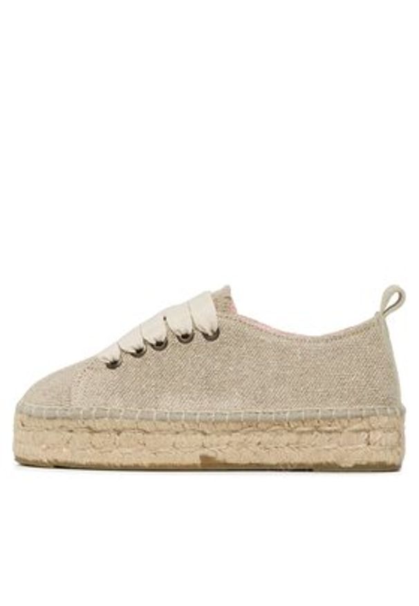 Manebi Espadryle Lace-Up Espadrilles O 7.1 E0 Beżowy. Kolor: beżowy. Materiał: materiał