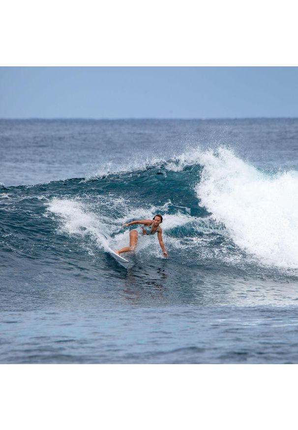 OLAIAN - Dół kostiumu kąpielowego surfingowego damski Olaian Rosa Leoplant. Kolor: niebieski. Materiał: poliester, materiał, elastan