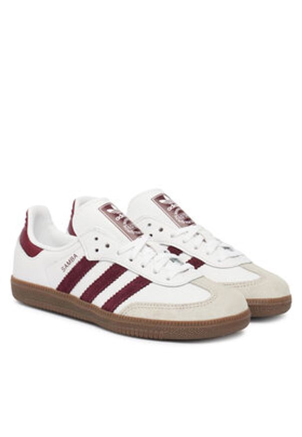Adidas - adidas Sneakersy Samba Og KZ8682 Biały. Kolor: biały. Materiał: skóra