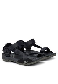 Jack Wolfskin Sandały Ridge A65589 Czarny. Kolor: czarny. Materiał: materiał #5
