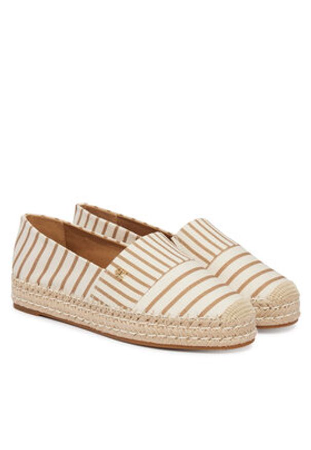 TOMMY HILFIGER - Tommy Hilfiger Espadryle Th Platform Espadrille Stripes FW0FW09143 Beżowy. Kolor: beżowy. Materiał: materiał. Obcas: na platformie