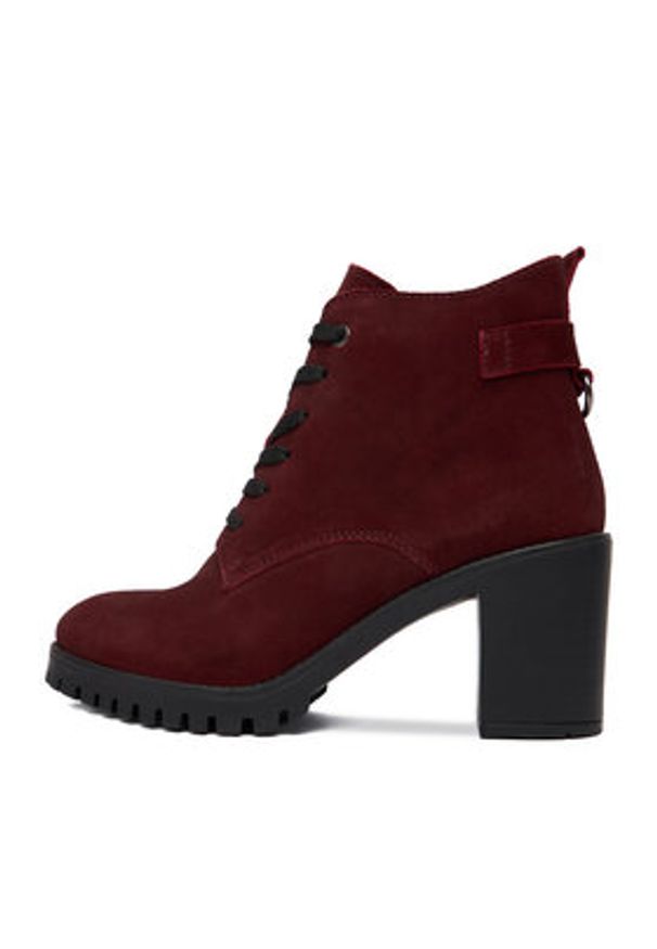 Lasocki Trzewiki CEO-WI23-LUM-02 Bordowy. Kolor: czerwony. Materiał: zamsz, skóra