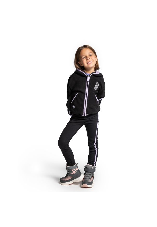 Legginsy dziecięce turystyczne ocieplane Lemon Explore ZL4 czarne. Kolor: czarny. Materiał: elastan, poliester, bawełna. Długość: długie. Sezon: zima. Styl: sportowy