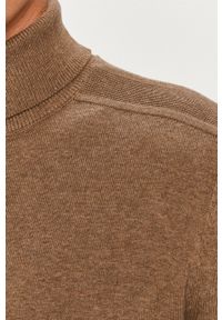 Selected Homme - Sweter. Typ kołnierza: golf. Kolor: brązowy. Materiał: materiał. Długość rękawa: długi rękaw. Długość: długie #5