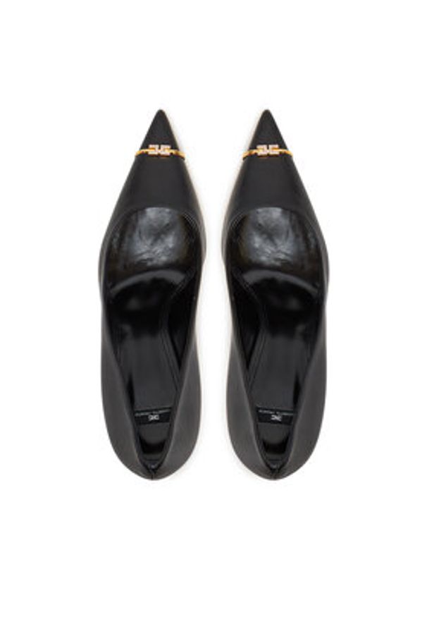 Elisabetta Franchi Szpilki SA-74L-52E2-V500 Czarny. Kolor: czarny. Materiał: skóra. Obcas: na szpilce