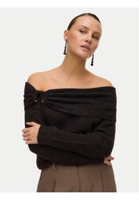 Vero Moda Sweter Lovely 10336698 Brązowy Regular Fit. Kolor: brązowy. Materiał: syntetyk #1