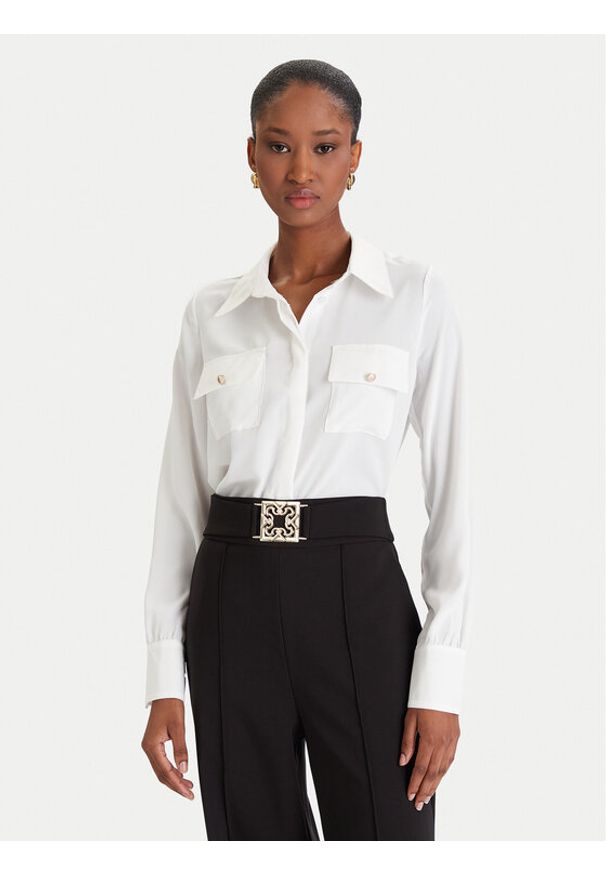 Rinascimento Koszula CFC0125777003 Biały Regular Fit. Kolor: biały. Materiał: syntetyk