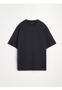 Sinsay - Bluza z krótkim rękawem z dzianiny terry - niebieski. Kolor: niebieski. Materiał: dzianina. Długość rękawa: krótki rękaw. Długość: krótkie #1
