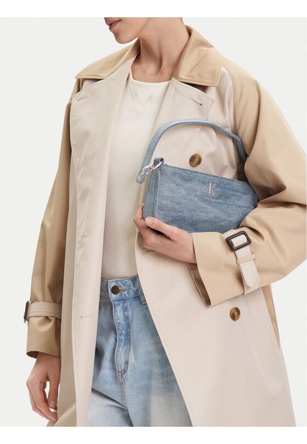 Calvin Klein Torebka Denim Shoulder Pouch W/Strap LV04F3217G Niebieski. Kolor: niebieski